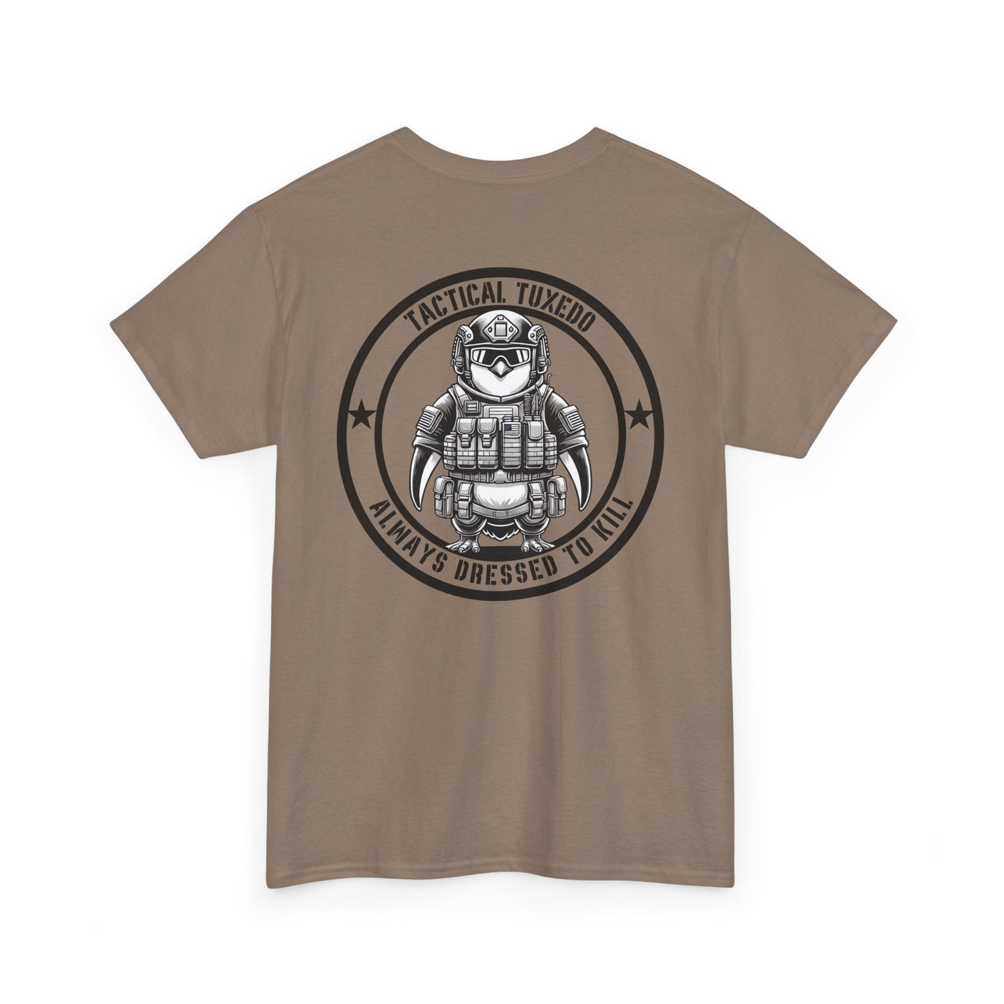 Tactical Penguin Shirt | Funny Tactical Tuxedo Tee | Military-Inspired Patriotic Gift for Penguin Lovers | Black and White Bird Humor Design