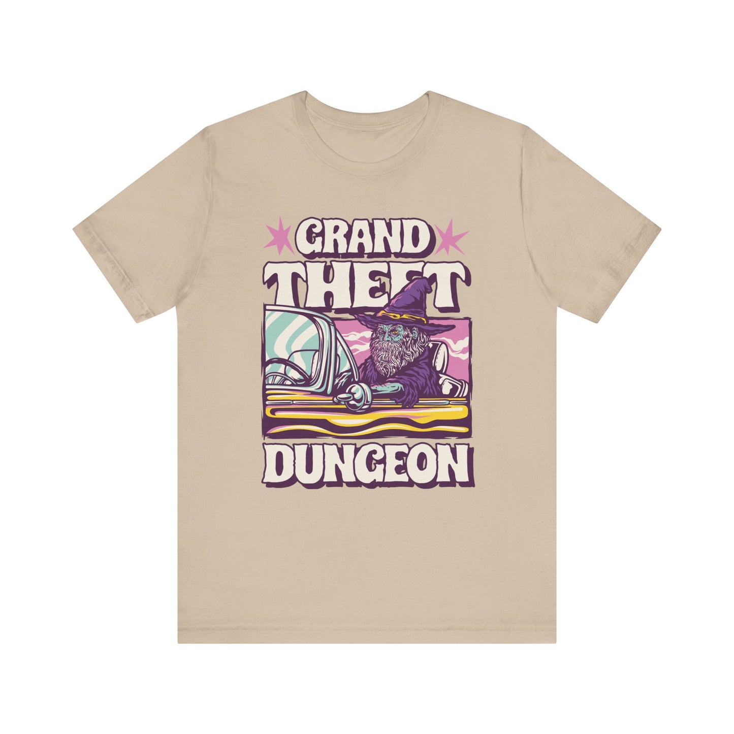 Grand Theft Dungeon Tee | Dungeons and Dragons D&D Parody | GTA Inspired | Nerdy Gift Idea | Roleplay Humor | Funny Video Game Shirt