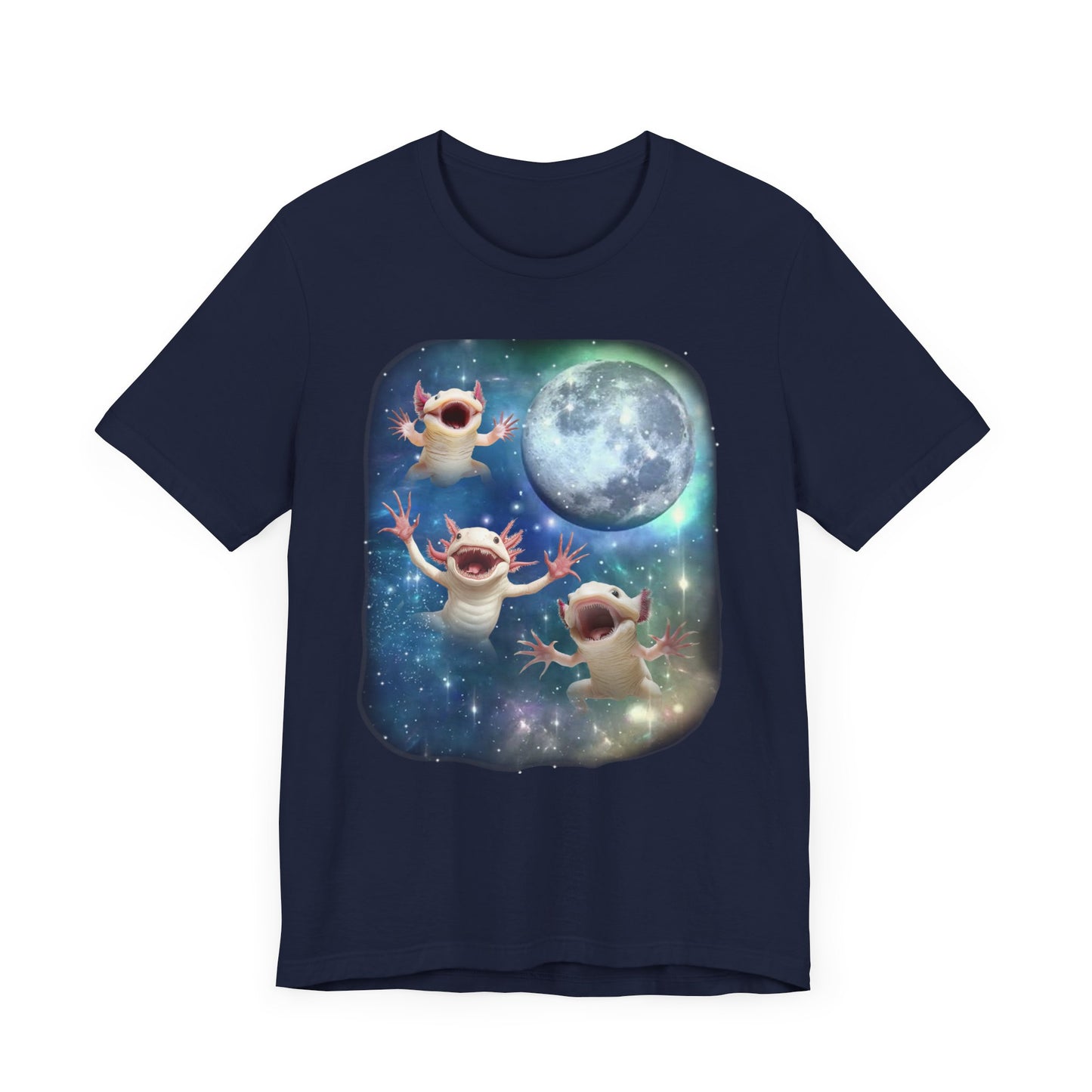 Axolotl Howling at the Moon Shirt | Vintage 90s-Inspired Aquatic Salamander Tee | Funny Axolotl Lover Gift | Unique Amphibian Owner Shirt