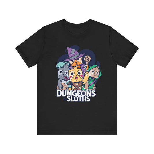 Dungeons and Sloths Shirt | D&D Parody Game Tee for Sloth Lovers | Roleplaying Fantasy Game | Fun Nerdy Gift Ideas Funny Sloth Shirt RPG Tee
