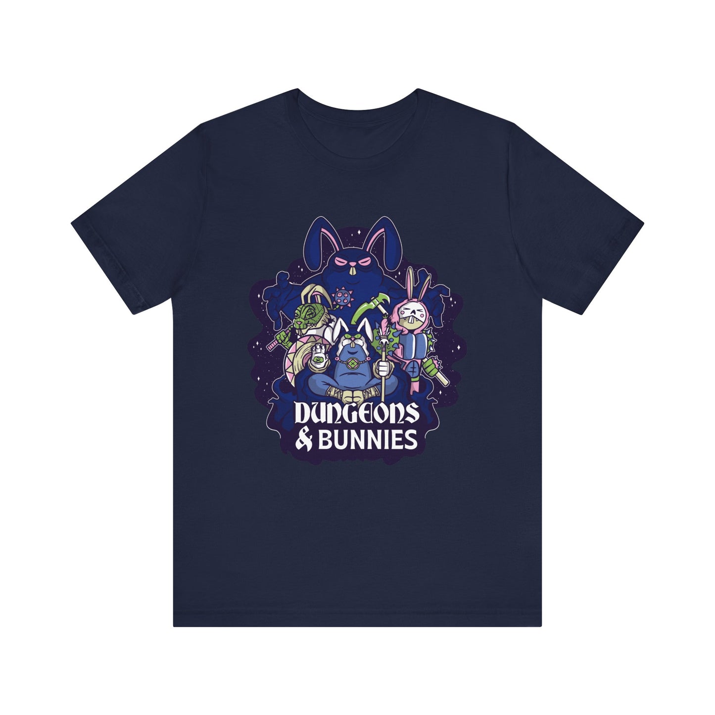 Dungeons and Bunnies Shirt | D&D Parody Game Tee for Bunny Lovers | Enchanting Roleplaying Fantasy Game | Cute Nerdy Gift Ideas Funny Bunny