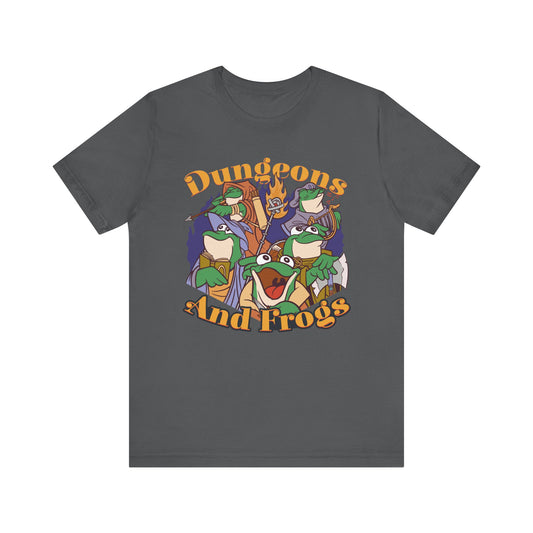 Dungeons and Frogs Shirt | D&D Parody Game Tee for Frog Lovers | Roleplaying Fantasy Game | Nerdy Gift Ideas for Gamers Funny Frog Shirt
