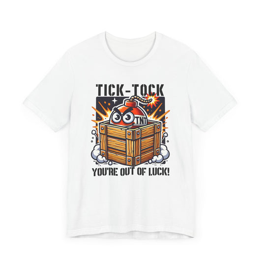 Explosive Cartoon Crate | TNT Prop Hunt Design | Funny Gamer Illustration | Dynamic Boom Box Graphic | Unique Tactical Prop Explosion Theme