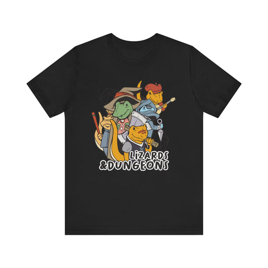 Dungeons and Lizards Shirt | D&D Parody Game Tee for Lizard Lovers | Roleplaying Fantasy Game | Nerdy Gift Ideas Gamers Funny Lizard Shirt