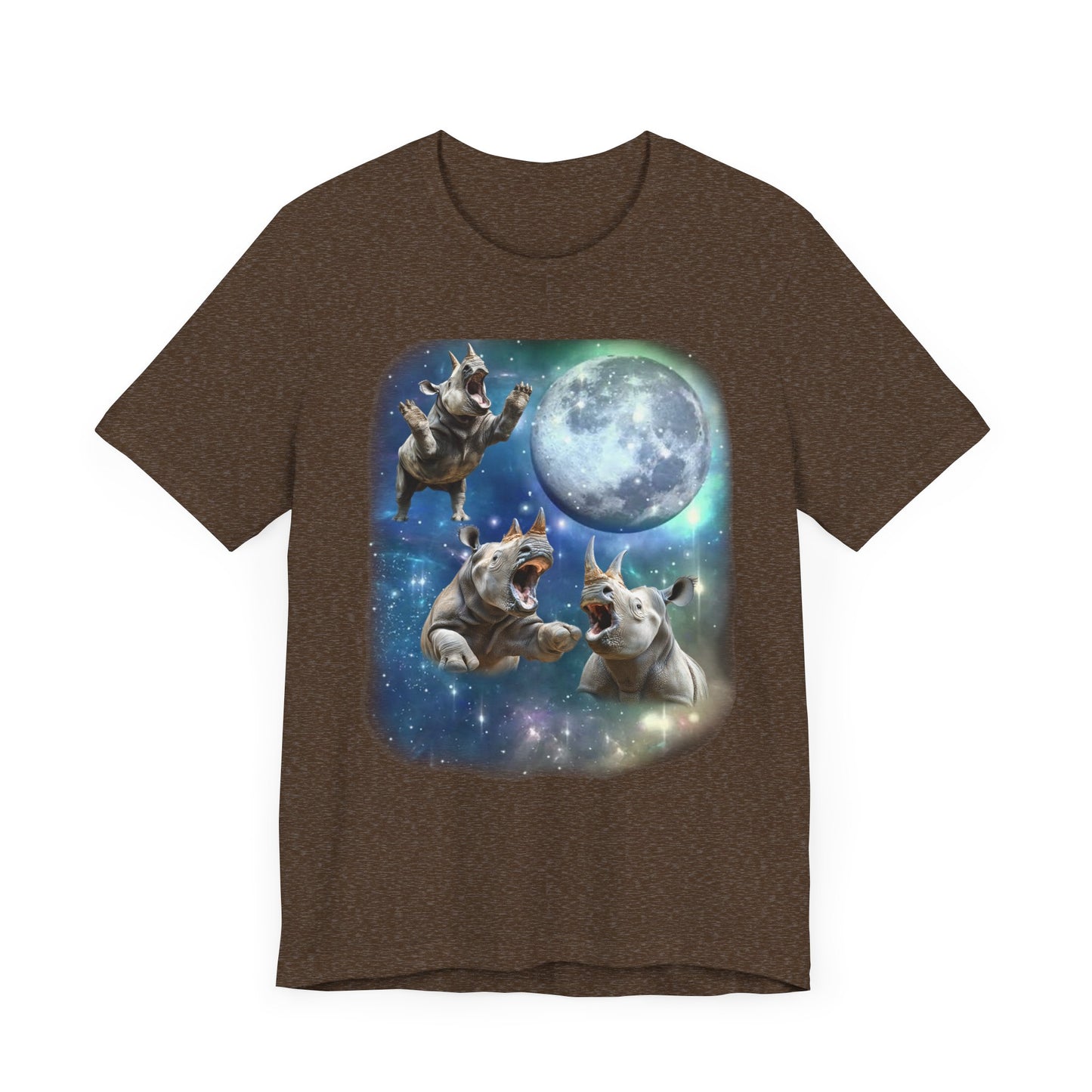 Rhino Howling at the Moon Shirt | Vintage 90s Inspired Rhinoceros Tee | Funny Rhino Gift | Retro Animal Vibes | Humorous Rhino Design