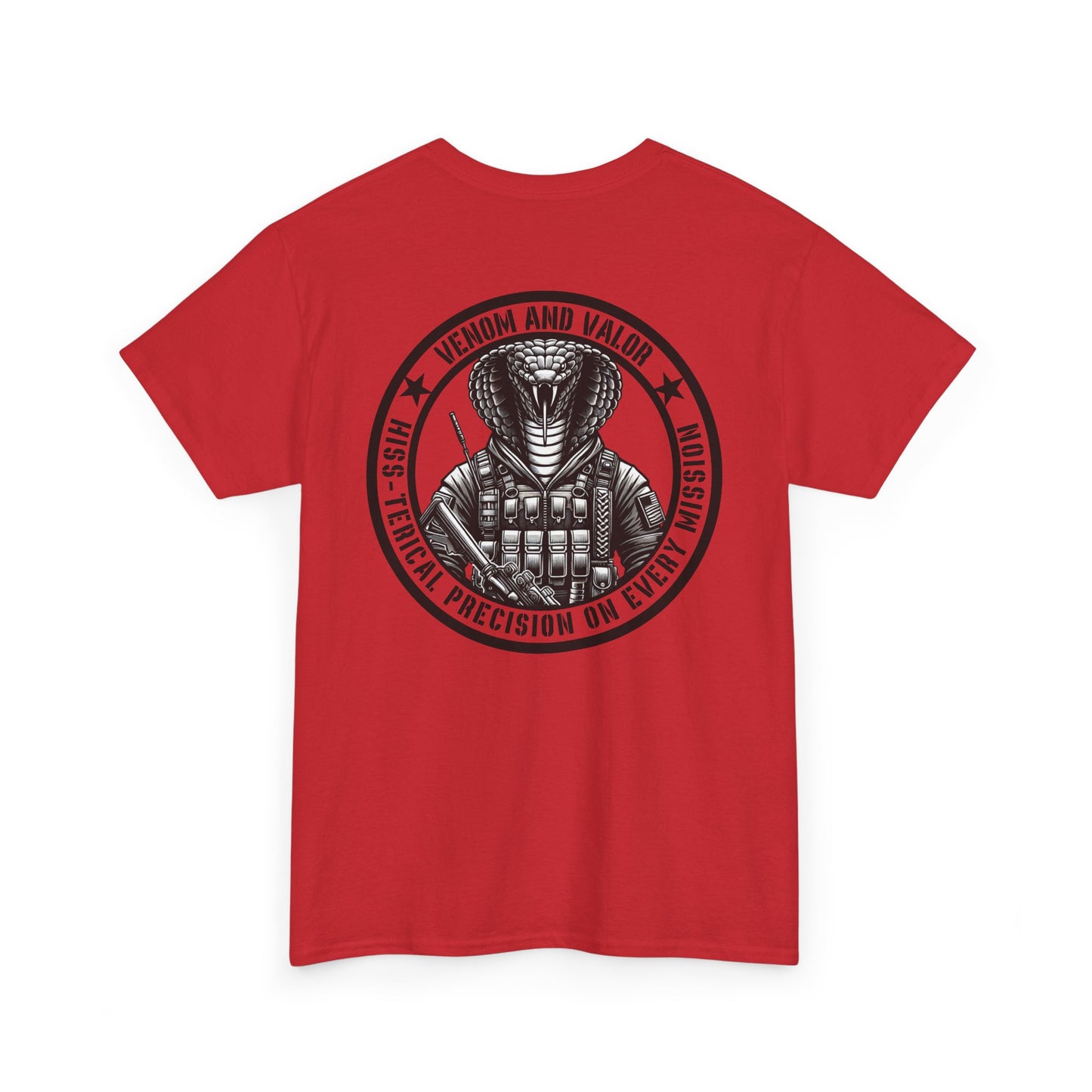 Tactical Cobra Snake Shirt | Venom and Valor Tee | Funny Military-Inspired Patriotic Gift | Snake Lovers Design | Bold Striking Snake Humor