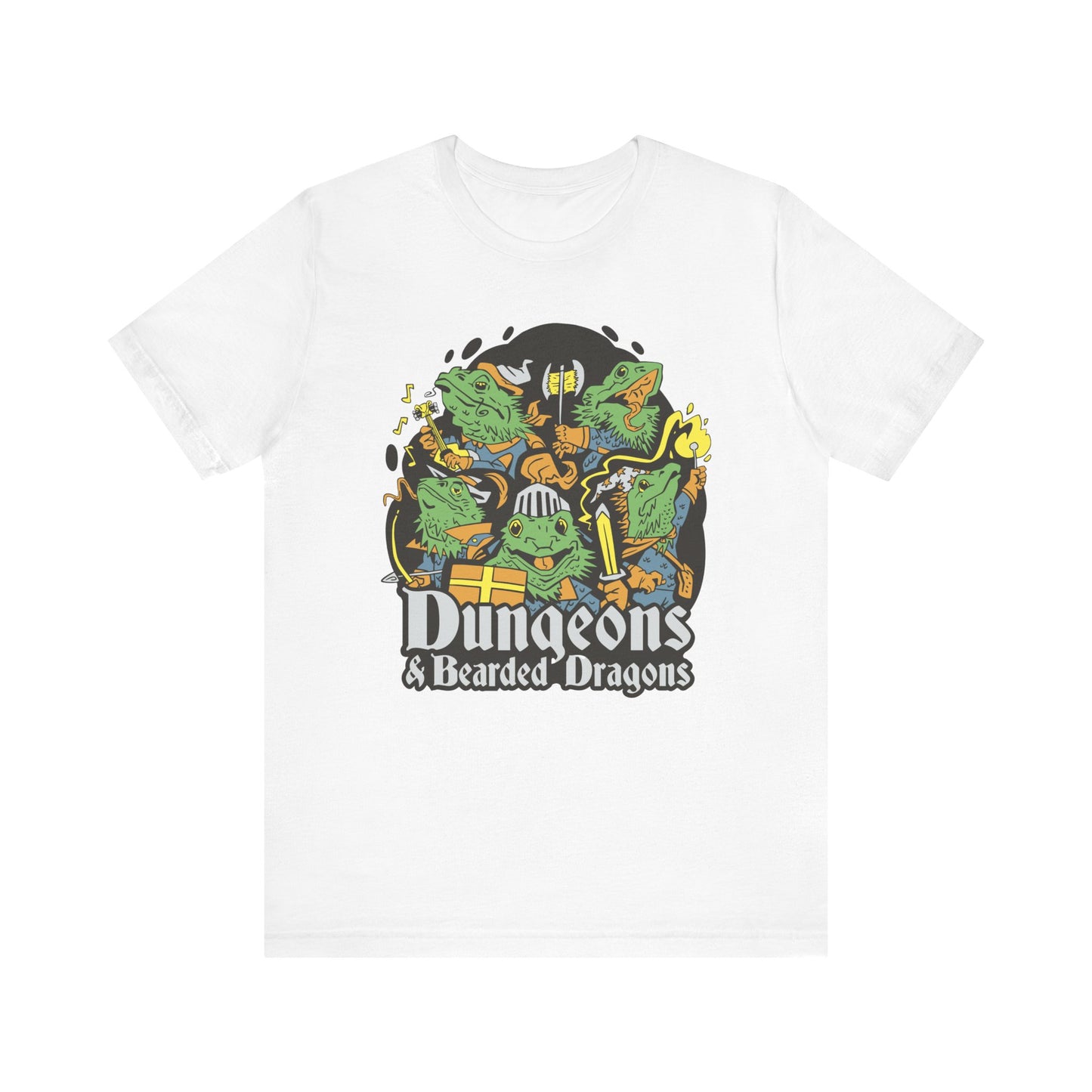 Dungeons and Bearded Dragons Tee | Funny Reptile Shirt for Bearded Dragon Lovers | Nerdy Gift Ideas | Parody Style Roleplaying Fantasy Game