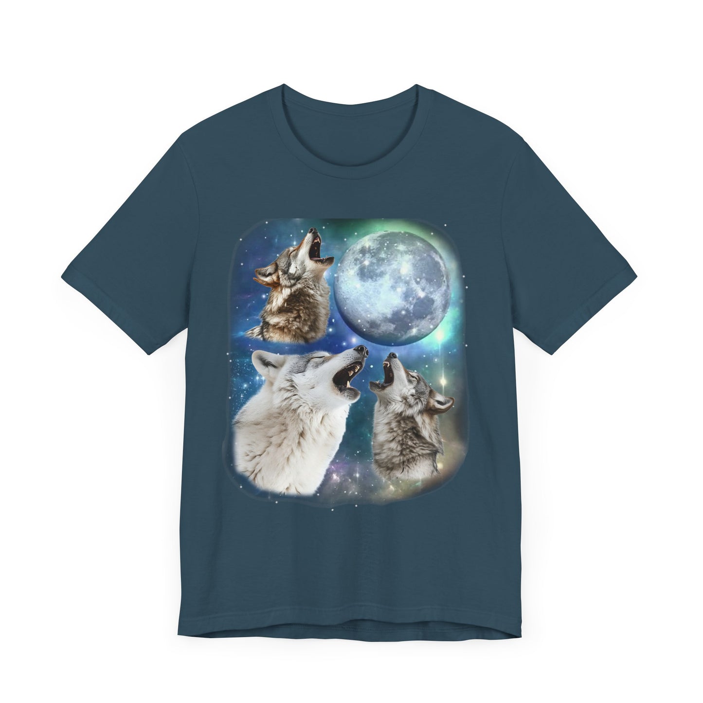 Wolf Howling At Moon Shirt | 90s Inspired Howling Wolf Tee Wild Nature Animal Gift | Retro Wilderness Vibes Cool Wolf Lover Shirt Wolf Gift