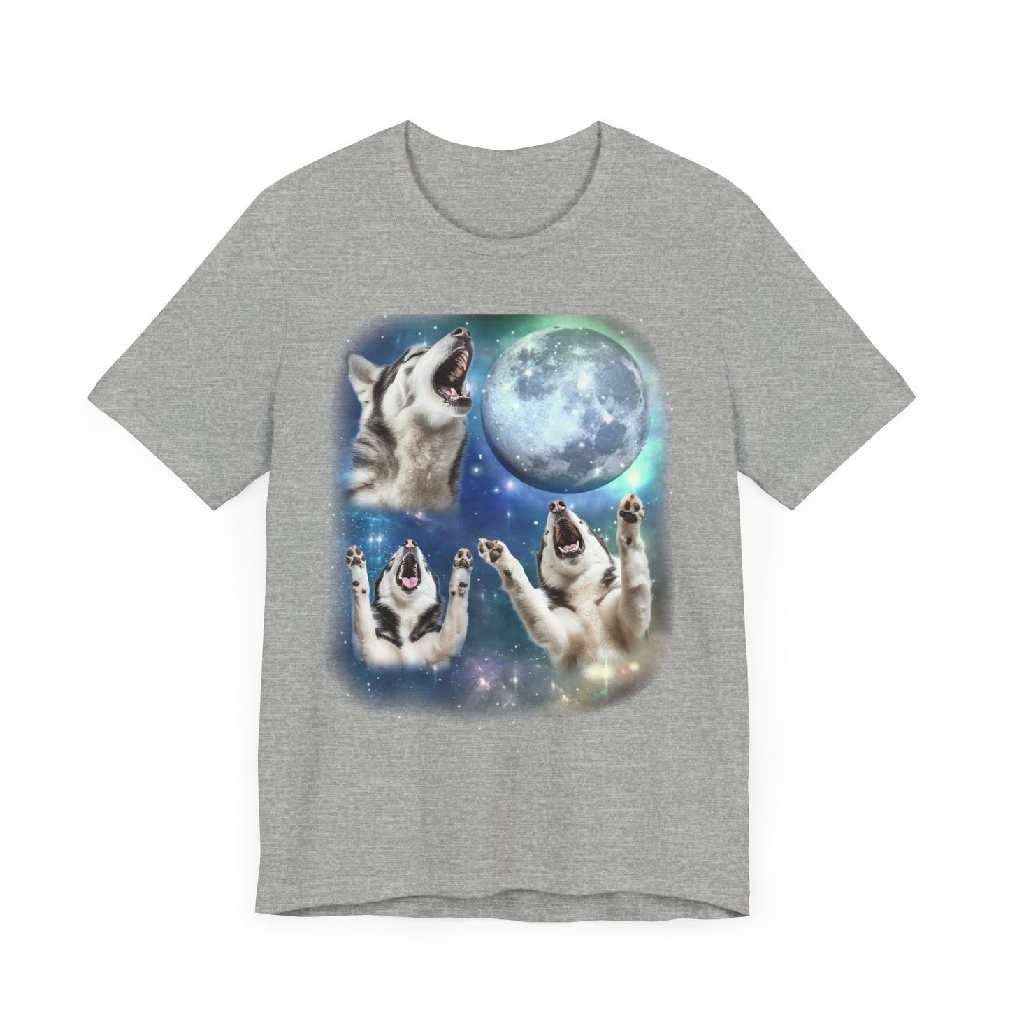 Siberian Husky Howling at the Moon Shirt Vintage 90s Inspired Dog Tee Funny Husky Lover Gift Retro Dog Vibes Humorous Siberian Husky Design