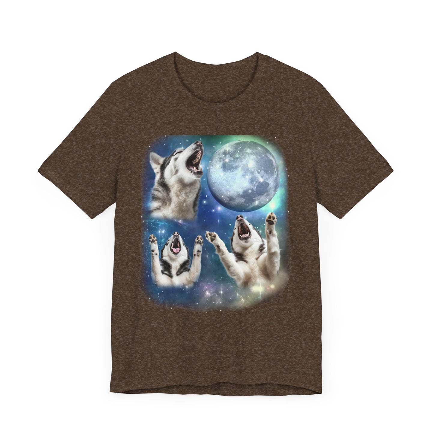 Siberian Husky Howling at the Moon Shirt Vintage 90s Inspired Dog Tee Funny Husky Lover Gift Retro Dog Vibes Humorous Siberian Husky Design
